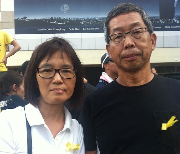 Occupy Central Protest: Winnie Wong, 55 and Victor Ma, 59