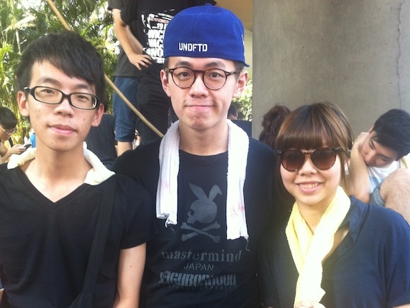 Occupy Central Protests: Eddy Lau, 18 and David Tsang, 19 and Hilary Wong, 19