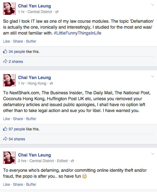 Chai Yan Leung threatens to sue