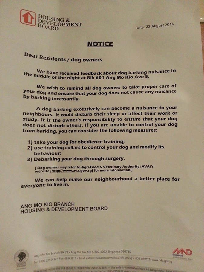 HDB apologetic over controversial “debarking” advice, retracts notice