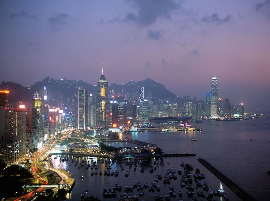 Hotel Pennington Hong Kong nightline view 