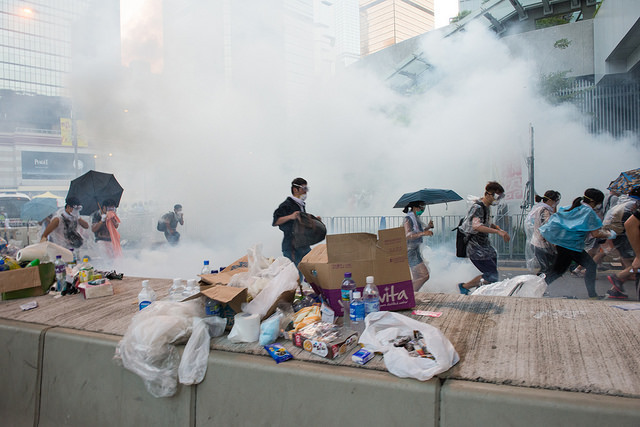 tear gas Hong Kong