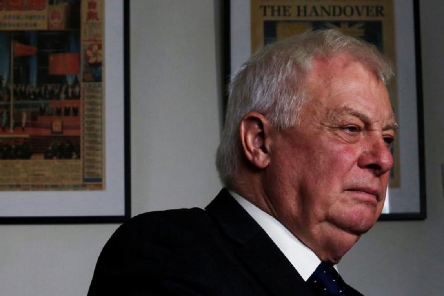 Chris Patten speaking at the Foreign Correspondents’ Club in 2016. File photo: Bobby Yip/Reuters
