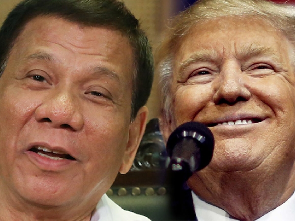 Philippine President Rodrigo Duterte and US President Donald Trump FILE PHOTOS