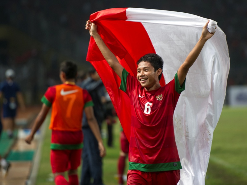 Indonesian soccer player Evan Dimas.
