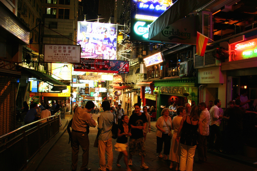 File photo of Lan Kwai Fong, Hong Kong’s popular nightlife district. Photo: Matt Watts via Flickr