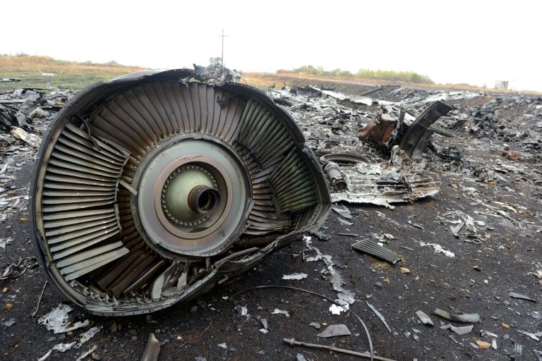Wreckage from the MH17 flight in 2014. AFP file photo.