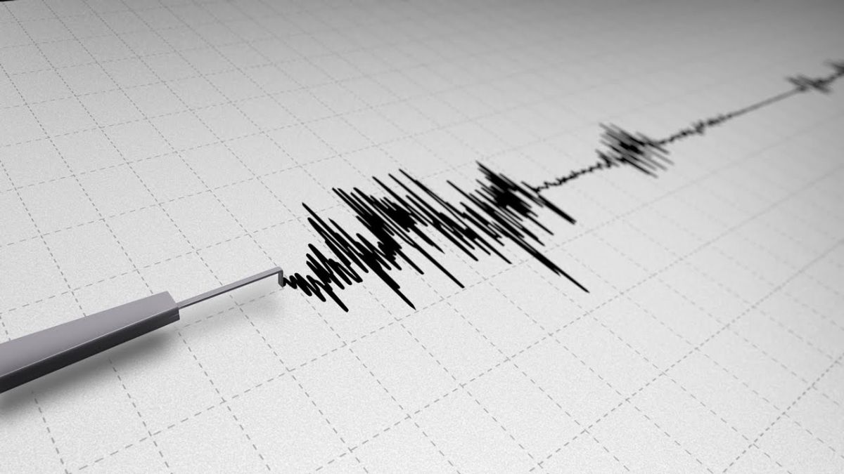 Photo illustration of a seismograph reading. 