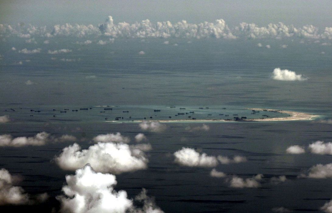 Cargo vessels in the South China Sea. PHOTO: Reuters