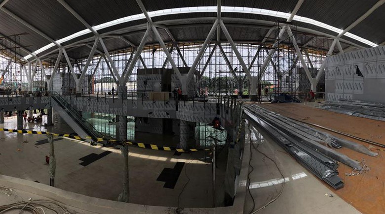 The latest construction update of the Soekarno-Hatta Airport train station. Photo: Angkasa Pura II