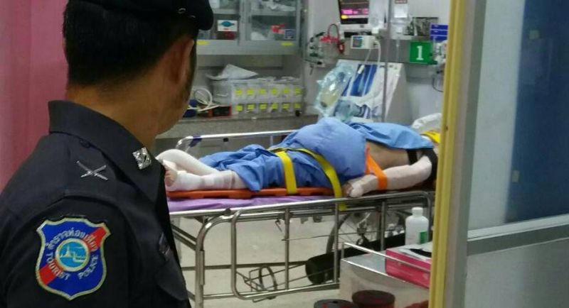 The man recovering in the hospital. All photos: The Phuket News