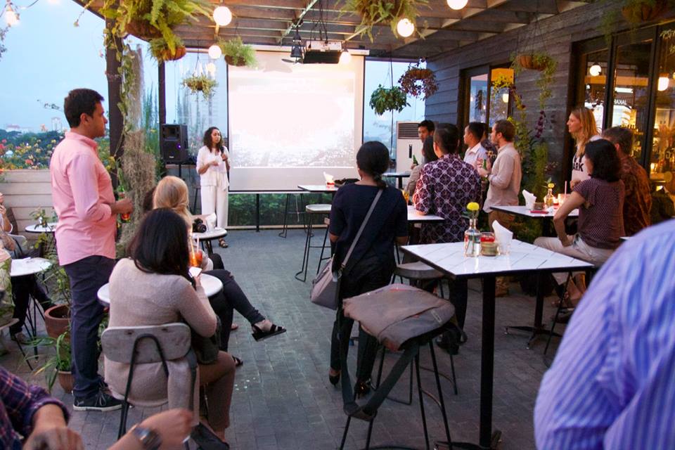 The Jakarta Development Network’s event last month at Hause Rooftop. Photo: Jakarta Development Network / Facebook