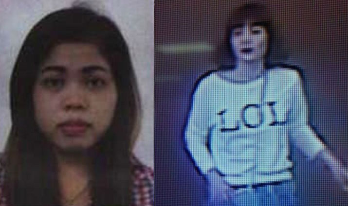 Siti Aisyah, left, and Doan Thi Huong have been arrested for the killing of Kim Jong Nam with VX nerve gas at KLIA2. 