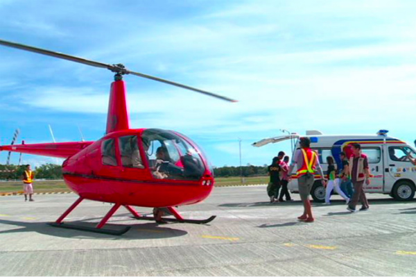 A Cessna 206 or a Robinson R44 can be used to transport patients. PHOTO: ABS-CBN News