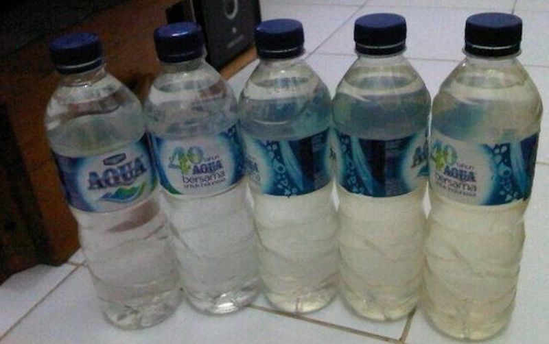 That isn’t water in those Aqua bottles. Photo: Instagram