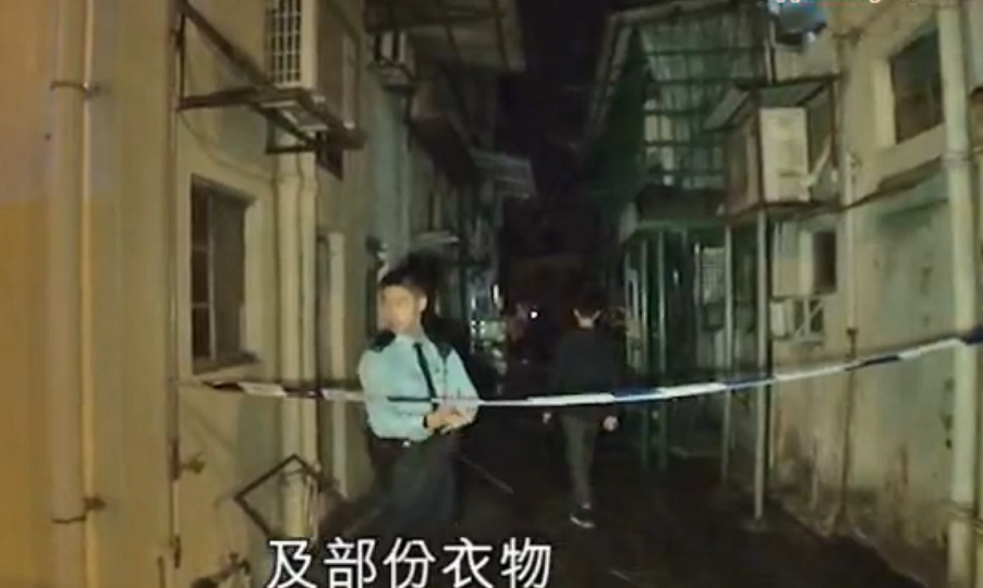 Police cordoned off Lo’s family village house in Kwan Tei for investigation. Screenshot: Apple Daily