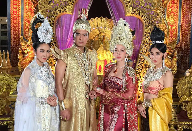 From left, the lead actors in Plerng Phra Nang (A Lady’s Flame): Chiranan Manochaem, Kelly Thanapat, Patchrapa Chaichua and Chawallakorn Wanthanapisitkul.