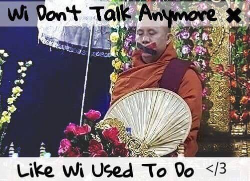 A meme poking fun at the radical nationalist monk, whom memesters call “Wi Wi”.