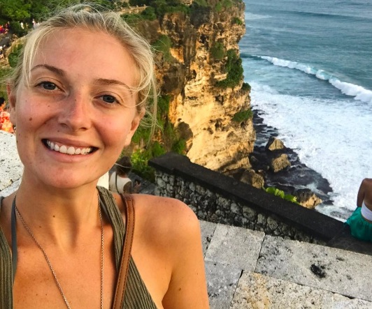 A photo Knights posted of herself in Uluwatu on April 16. 