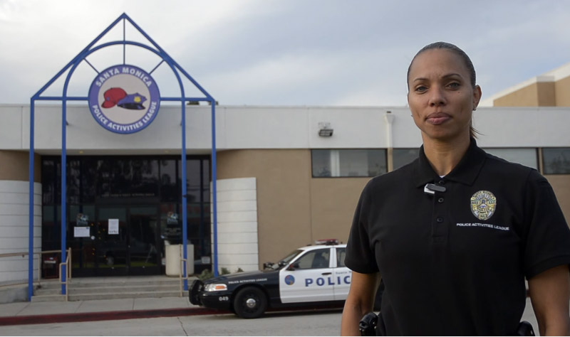 A photo of Officer Noell Grant from a YouTube video posted on the Santa Monica Police Department’s website. Photo: YouTube