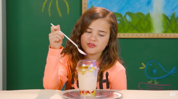 This kid is trying to figure out the best way to enjoy halo-halo. PHOTO: screen grab from YouTube.