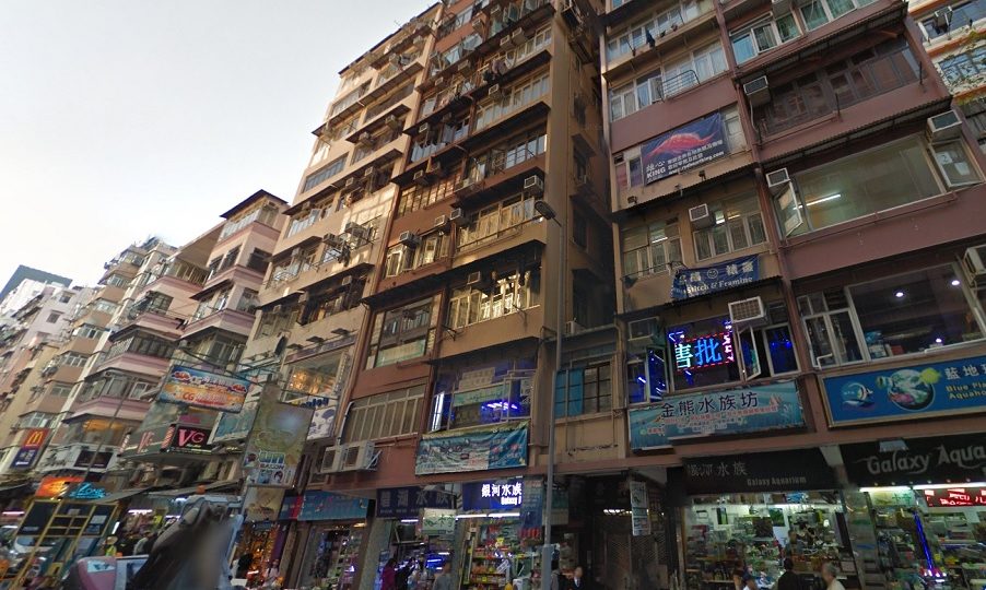The woman died while cleaning the windows of her seventh-floor apartment building on Mong Kok’s Tung Choi Street. Screenshot: Google Maps