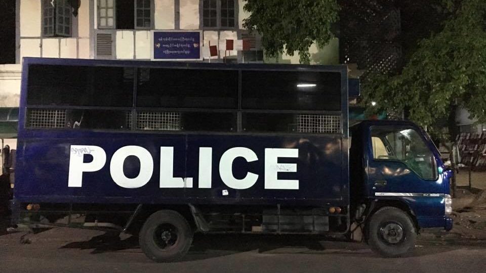 A representational image of a Myanmar police truck.