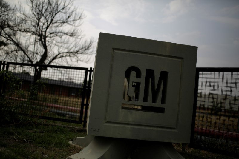 The GM logo is seen at the General Motors Assembly Plant in Valencia, Venezuela. Photo: Marco Bello / REUTERS