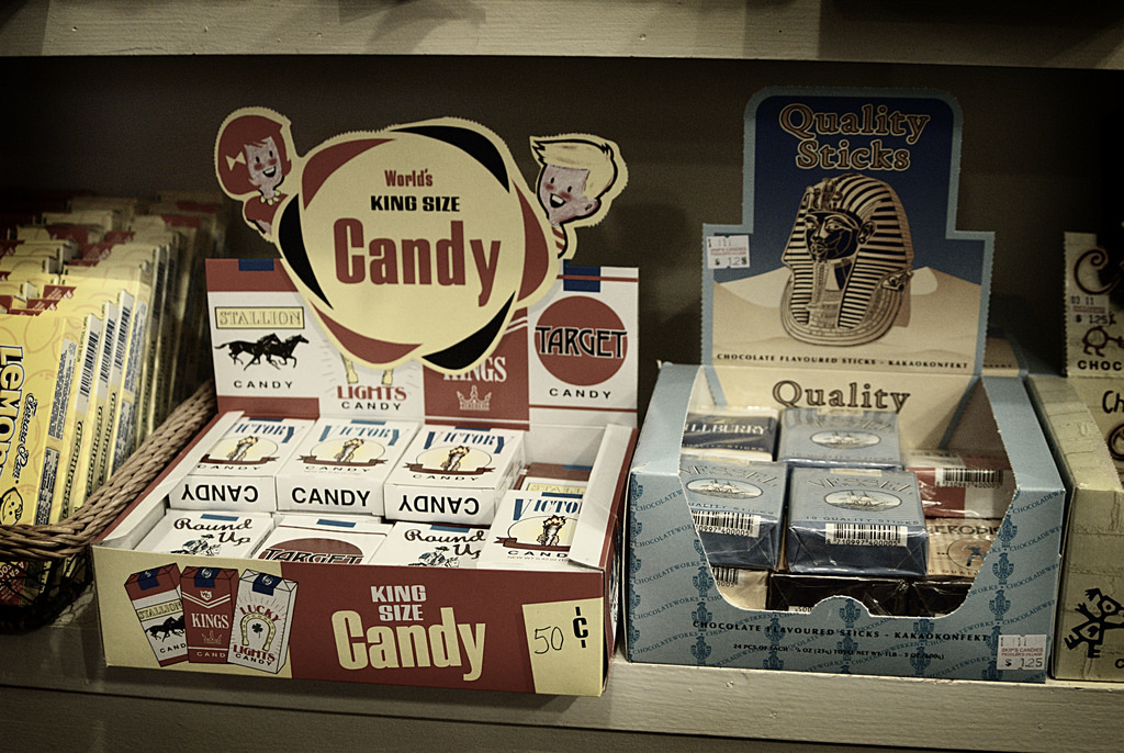 Cigarette-shaped candies. Photo: Flickr / Craig Pennington