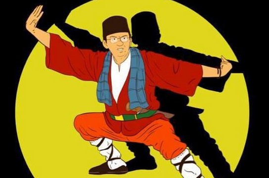 Ahok in the style of Indonesian hero Si Pitung crossed with a kung-fu warrior. Illustration by @demokreatif