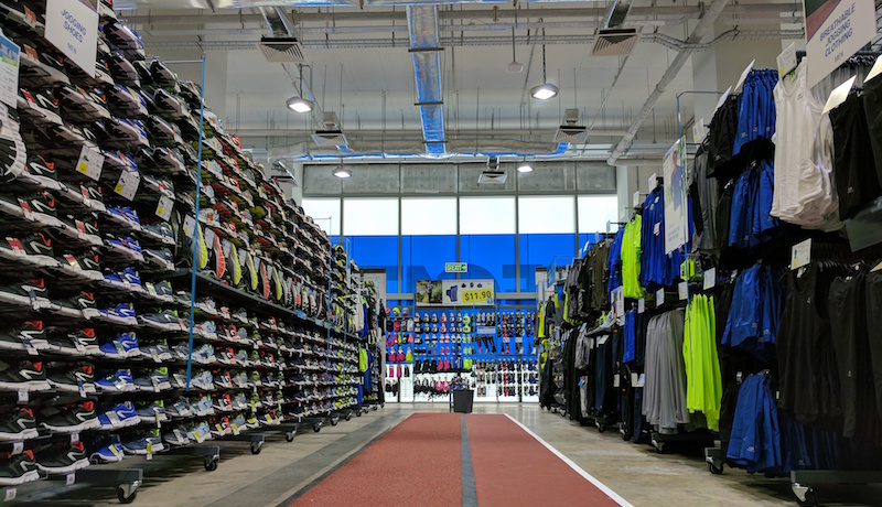 The store’s indoor running track