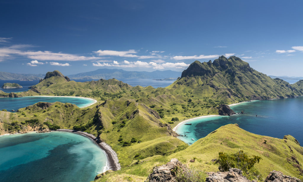 An aerial view of the island Pulau Padar, or Padar Island, at the famous Komodo National Park in Indonesia. Photo: iStock