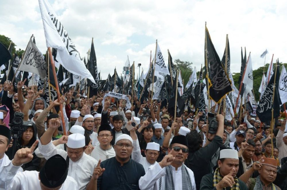 Hizbut Tahrir, which calls for Islamic law and wants to unify all Muslims into a caliphate, has been operating for decades in Indonesia and has a large following. Photo: AFP