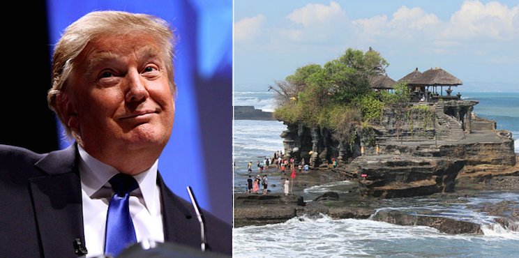 Donald Trump’s entrance to Bali is not a smooth one. 