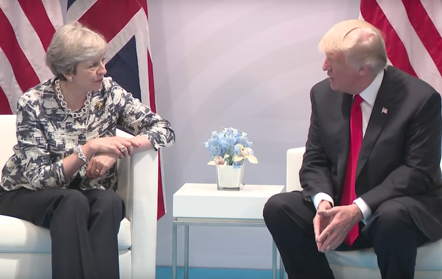 Theresa May and Trump