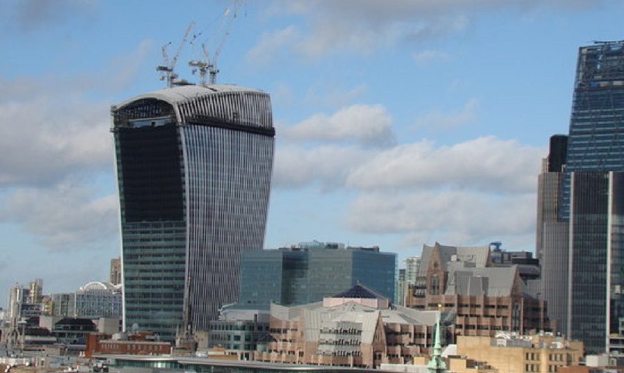 The London skyscraper known as the “Walkie Talkie Tower” (L), was sold for a record-breaking GBP1.3 billion. Photo (for illustration only): Geograph