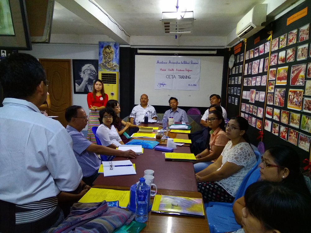 A CETA counseling course conducted by the AAPP in Yangon in 2016. Photo: AAPP