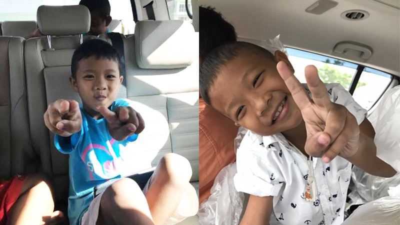 First grader Chanachai Kongpol, nicknamed “Gaga,” was found unconscious in a school truck, five hours after the school driver picked him up on Monday morning. Photos: Facebook