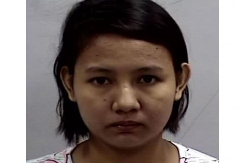 Mya Thet Wai was jailed for five months for mixing Dettol into a cereal drink and letting her employer’s mother-in-law drink it. Photo: Singapore Police Force