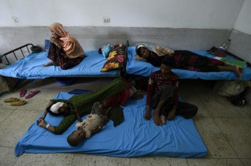 Rohingya Muslim refugees are treated at the Sadar Hospital in the Bangladeshi town of Cox’s Bazar.  Photo: DOMINIQUE FAGET / AFP