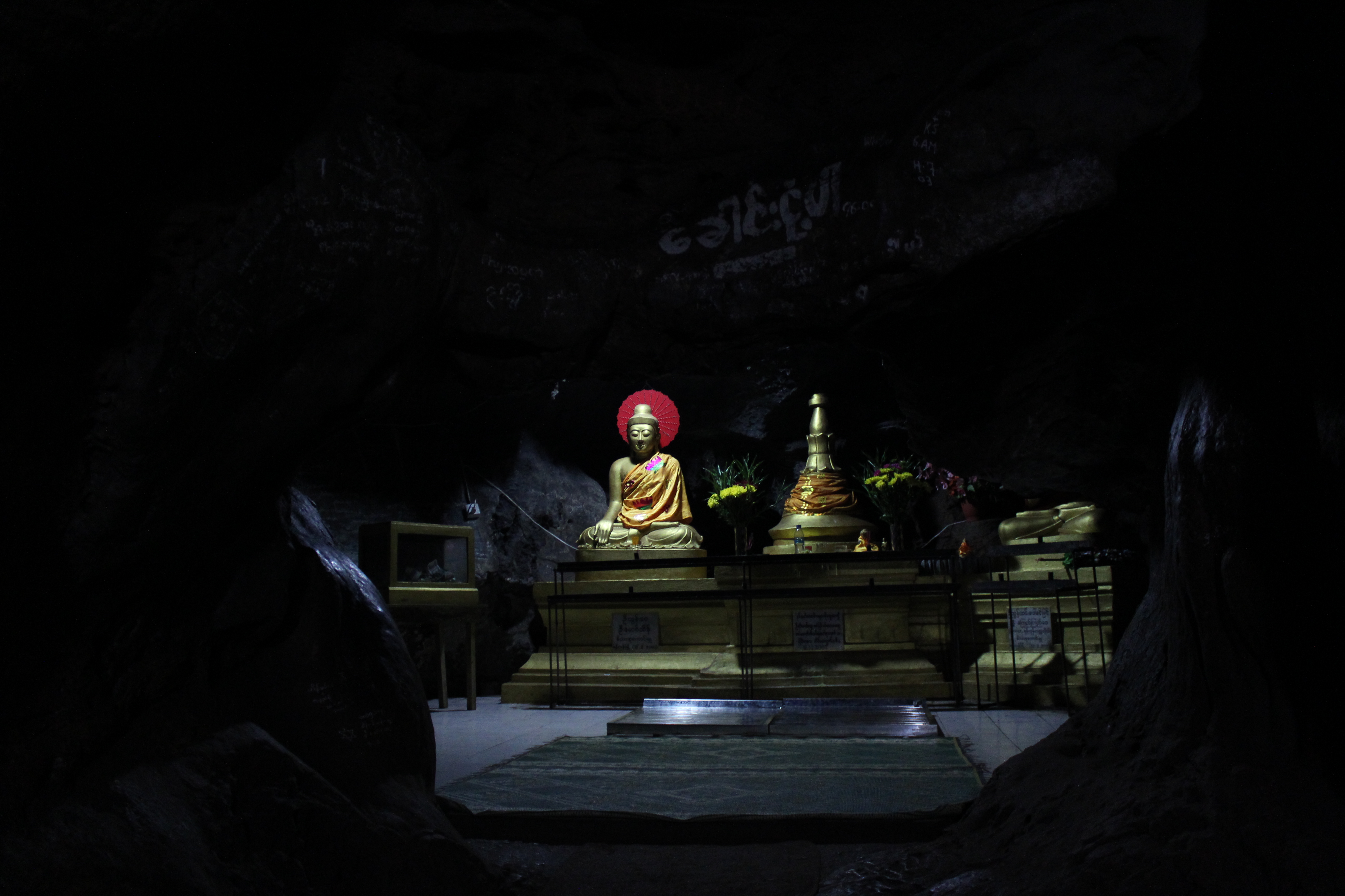 The inside of the Bayin Nyi Cave in Hpa-an, Kayin State. Photo: Jacob Goldberg