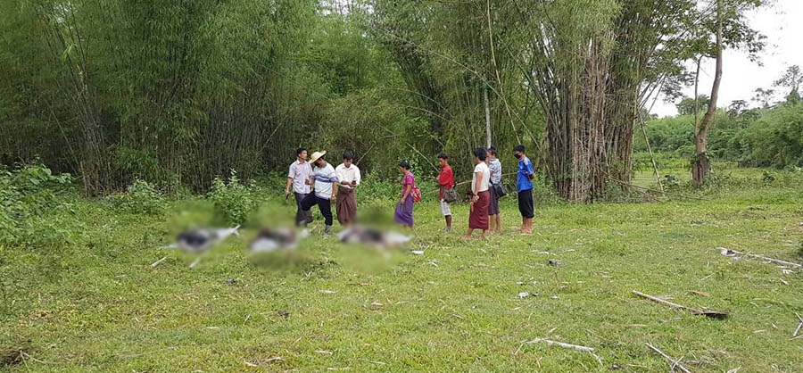 The bodies of the three Kachin men were found on May 28, buried near an army post and riddled with bullets.