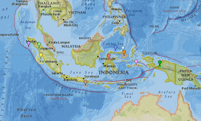 The earthquake struck off Indonesia’s western coast early on Sept. 1. Screen shot: Earthquaketrack.com