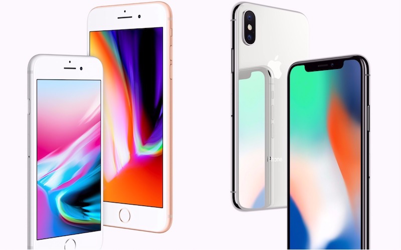 The iPhone 8 (left) and the iPhone X. Photo: Apple