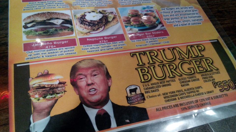 Insider Sports Bar offers ‘The Trump Burger’ for PHP550
