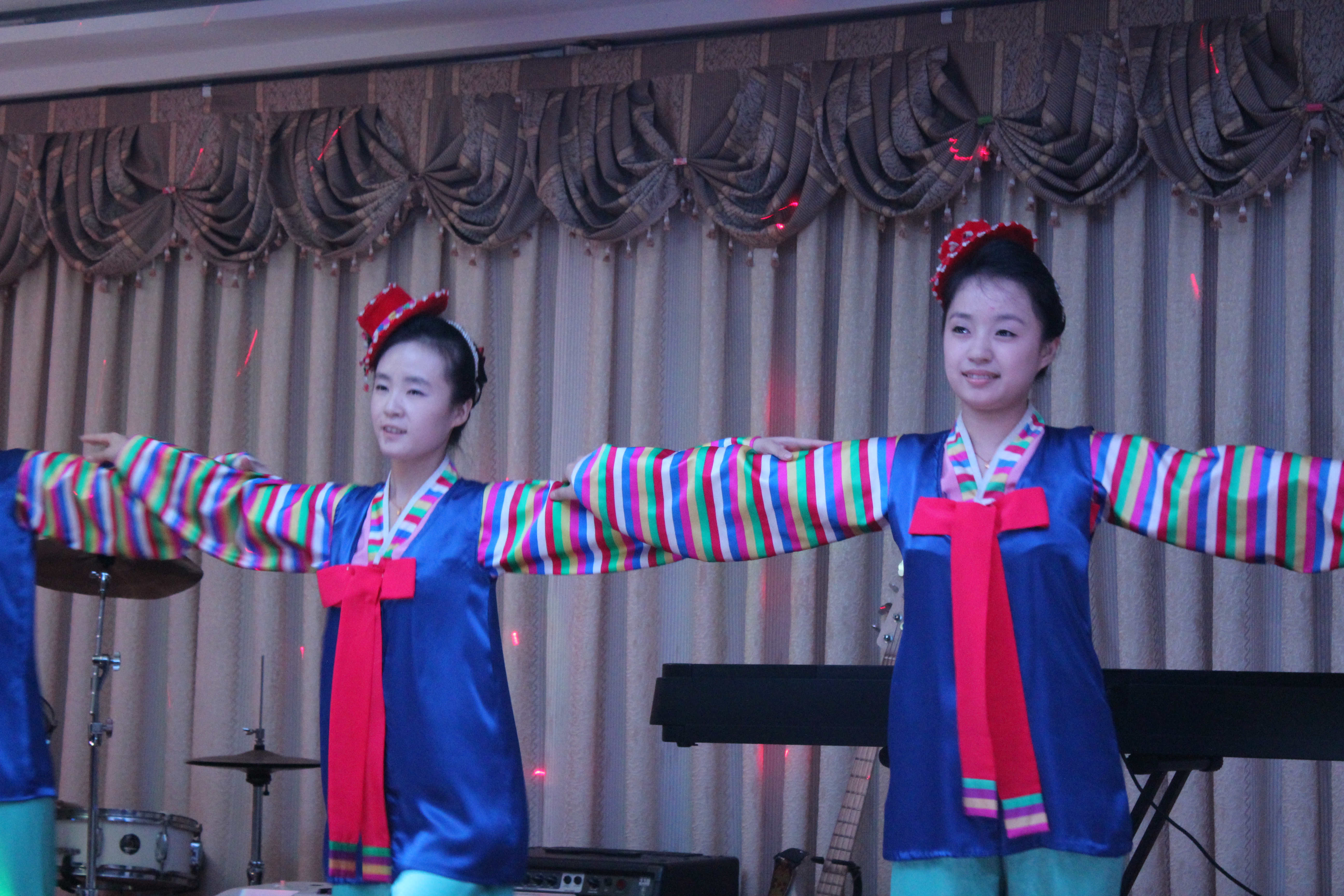 Performers at the North Korea-linked Pyongyang Koryo Restaurant in Yangon.