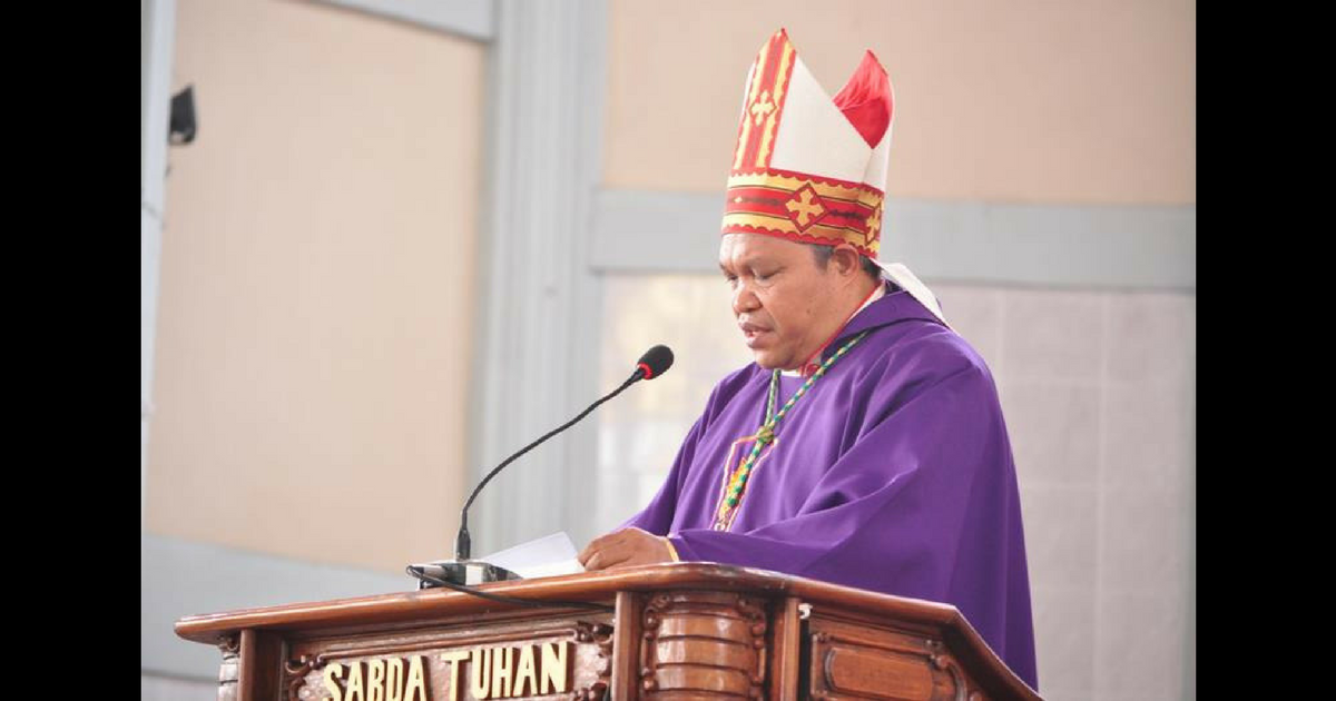 Ruteng bishop Hubertus Leteng. Photo: Facebook / Katedral Ruteng