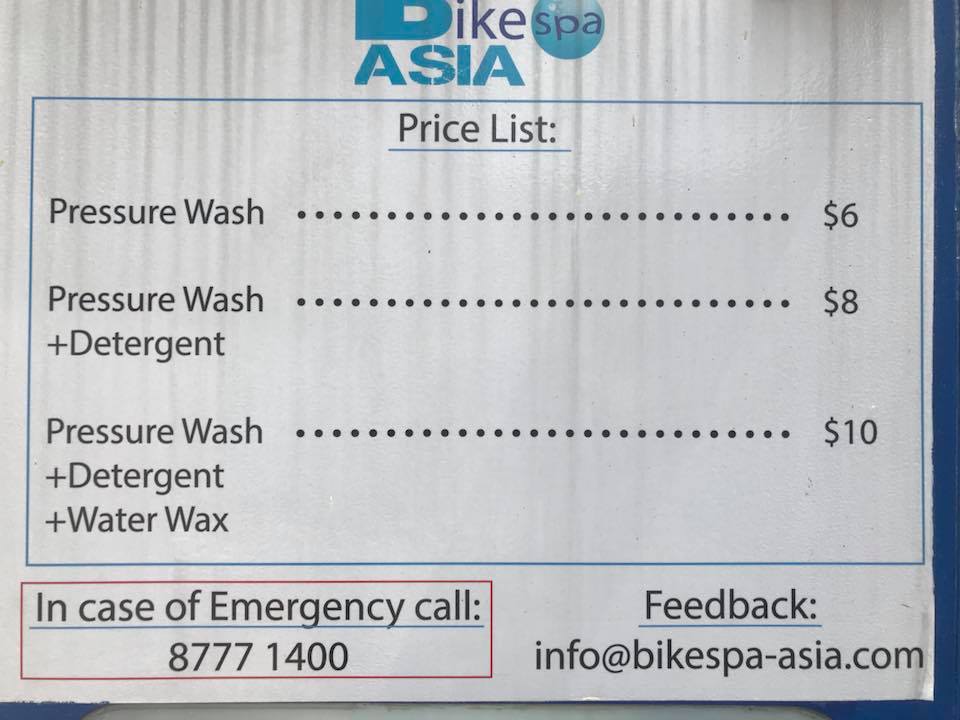 bike spa prices