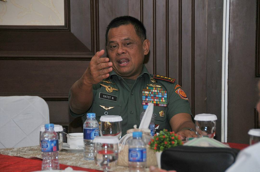 Former TNI Commander Gatot Nurmantyo . Photo: @puspentni / Twitter