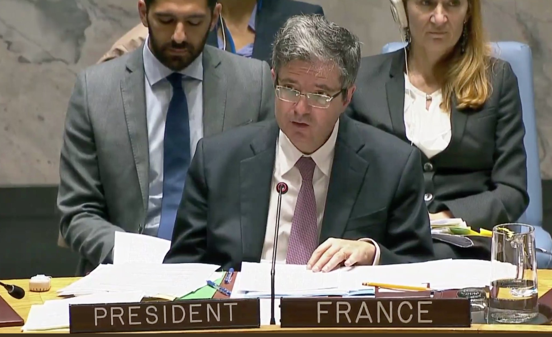 French UN ambassador and October’s Security Council president François Delattre. Photo: Twitter / Mikado FM